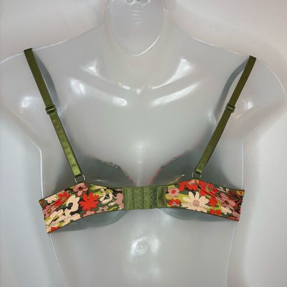 Floral Multicolor Push Up Underwire Bra Size 34B - Picture 3 of 5